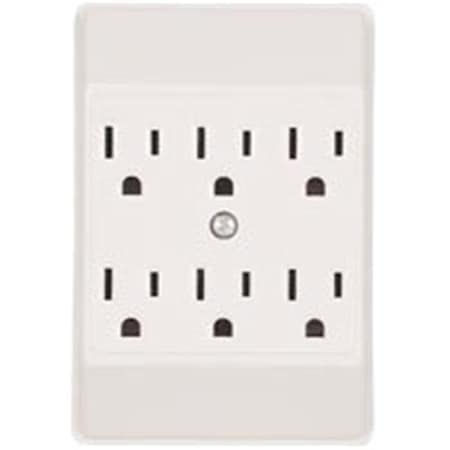 Cooper Cooper 4859476 15A 2-6 Outlet Tap Duplex Receptacle; White 4859476